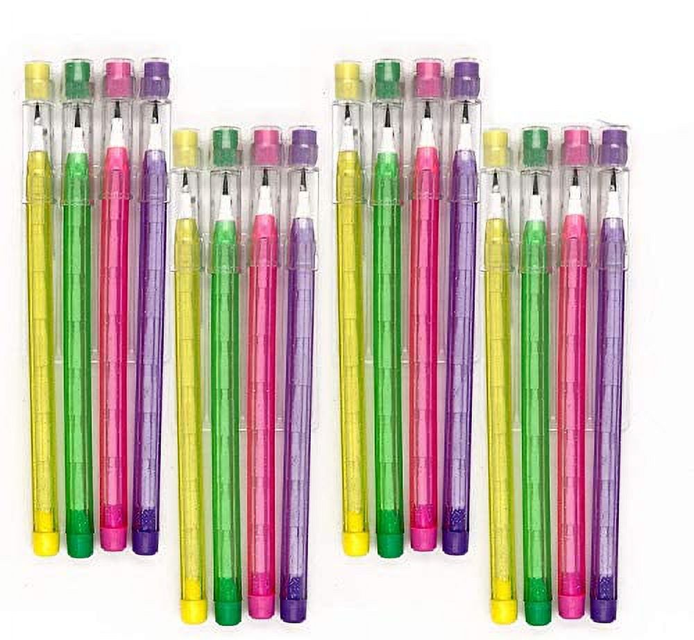 Emraw No 2 HB Translucent Pencils Multipoint Non-Sharpening Stackable  Pencil with Matching Eraser (Pack of 16) - for Girls, Kids, Students,  Teachers, Office 